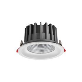 DL200066  Bionic 40, 40W, 1000mA, White Deep Round Recessed Downlight, 3600lm ,Cut Out 175mm, 40° , 5000K, IP44, DRIVER INC., 5yrs Warranty.